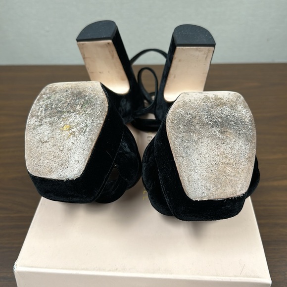 Loeffler Randall Fae Platform Sandal in Black Velvet - Picture 9 of 14